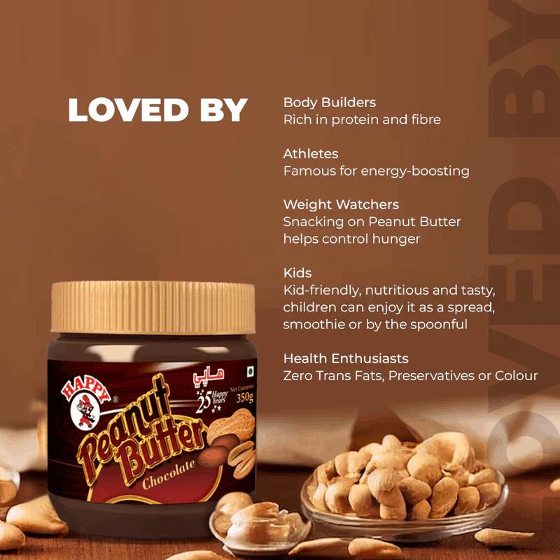 HAPPY PEANUT BUTTER | CHOCOLATE | HIGH PROTEIN | 350 gm