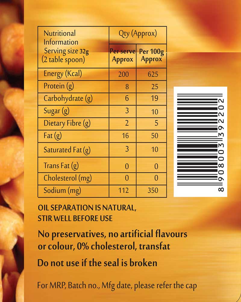 HAPPY PEANUT BUTTER | CREAMY | HIGH PROTEIN | 1 Kg