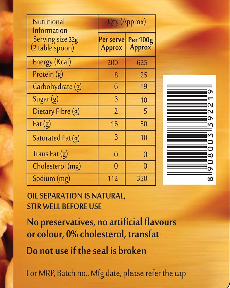 HAPPY PEANUT BUTTER | CRUNCHY | HIGH PROTEIN | 1 Kg